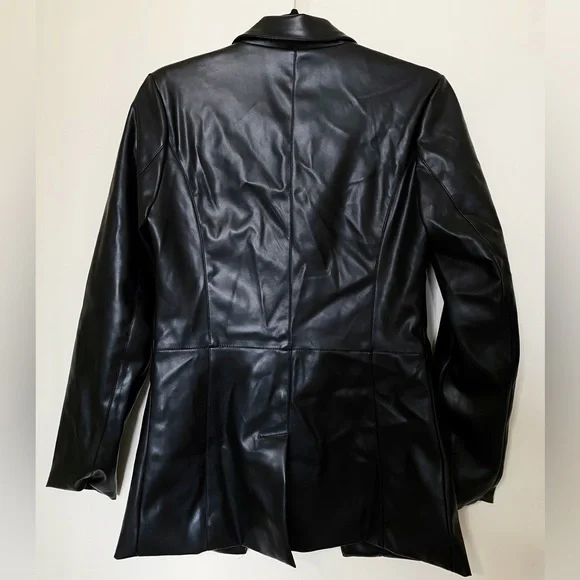 Leather blazer jacket - Picture 2 of 2